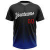 Maxcorners Custom Black White Royal-Red Los Angeles City Edition Gradient Two-Button Unisex Softball Jersey LM2605