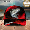 Maxcorners Bold Red Cosmic Design Customized Name Fishing Cap