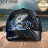 Maxcorners Ripped Metal Hook Design Custom Name Fishing Cap