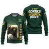 Maxcorners If You Drink Definitely Drive Golf And Beer Black Beer St Patrick's Day Green Golf Tops For Men, Golf Shirts For Men