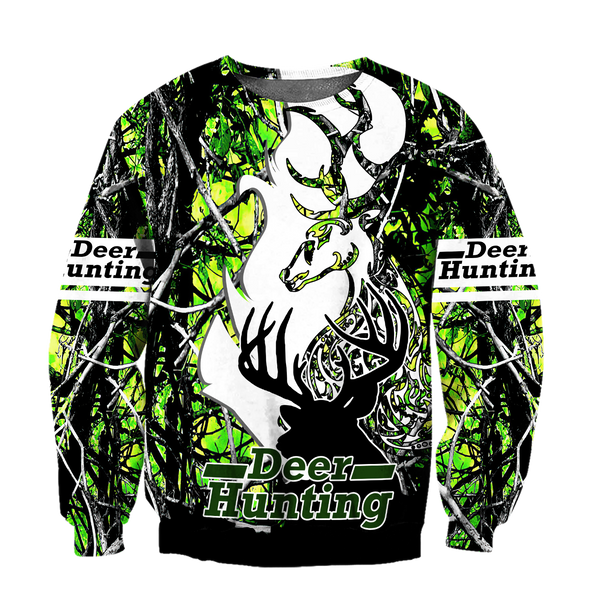 Max Corner Light Green Deer Hunting 3D Custom All Over Printed Shirts Gift For Hunter