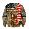 Max Corner Deer Hunting America Flag 3D All Over Printed Shirts Gift For Hunter