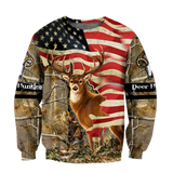 Max Corner Deer Hunting America Flag 3D All Over Printed Shirts Gift For Hunter