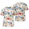 Maxcorners Cute Corgi Beach Vacation Tropical Golf Polo Shirt, Golf Shirts For Women, Women's Golf Apparel LM1507