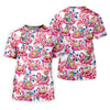 Maxcorners Santa Flamingo Float Tropical Christmas Golf Shirt, Christmas Shirts For Women, Christmas Golf Shirt LM1507