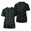 Maxcorners Stick Figure Golf Pose St Patrick's Day Shamrock Black Golf Shirt, Women's Golf Tops, Ladies Golf Polos
