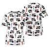 Maxcorners Golf Cart Girls Pattern Golf Polo Shirt, Ladies Golf Shirt, Women's Golf Apparel LM1507