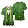 Maxcorners St Patrick's Day Leprechaun Costume Print Golf Tops For Men, Polo Shirts For Men, Golf Shirts For Men