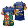 Maxcorners Retro Bearded Golfer Holding Beer Golf Polo Shirt, Women’s Golf Apparel, Ladies Golf Tops LM1507