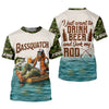 Maxcorners Funny Bigfoot Fishing UPF Shirt, Personalized Fishing Shirt for Men