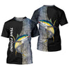 Maxcorners Tuna Fishing Saltwater Custom Name UPF Shirts, Tournament Fishing Shirts, Men's Fishing Shirt