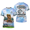 Maxcorners Bear Fishing Life – Better Than Work UPF Fishing Shirt, Personalized Custom Name