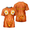 Maxcorners Funny Fried Egg Bikini Body Golf Shirt, Women’s Golf Polo, Ladies Golf Tops, Printed Golf Shirt LM1507