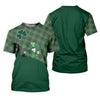 Maxcorners Green Checkered Leprechaun Shamrock St Patrick's Day Golf Shirt, Performance Golf Shirt, Polo Shirts For Men