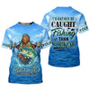 Maxcorners I’d Rather Be Caught Fishing Than Working Fishing UPF Shirts, Bigfoot Fishing Shirt, Funny Fishing Shirt