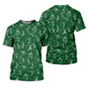 Maxcorners Stick Figure Golf Pose Shamrock Golf Shirt, St Patrick's Day Ladies Golf Polos, Golf Shirt For Women
