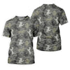 Maxcorners Grey Camo Poodle Dog Pattern Womens Golf Shirt, Womens Polo Shirt, Golf Shirt For Women LM1507