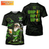 Maxcorners Grip It Rip It Sip It St Patrick's Day Leprechaun Golf And Beer Shamrock Golf Shirt, Golf Shirts For Men