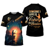 Maxcorners Someone I Love is Fishing in Heaven Shirt, Funny Fishing T-shirt, SPF Shirt For Men, Gift For Fisherman