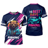 Maxcorners Gone Fishing, The Best Days Are Spent Fishing, Funny Bear Fishing Shirt, SPF Shirt, Fisherman Outfit, Mens Casual Shirts