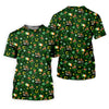 Maxcorners St Patrick's Day Leprechaun Golf Pose Irish Flags Shamrock Golf Shirt, Golf Tops For Men, Golf Shirts For Men