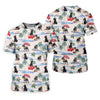 Maxcorners Schnauzer Beach Vacation Tropical Golf Polo Shirt, Golf Shirts For Women, Women’s Golf Apparel LM1507