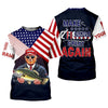 Maxcorners Make Fishing Great Again Patriotic Fishing Shirt, American Flag Fishing Shirt, Fishing UPF Shirts, Men's Fishing Shirt