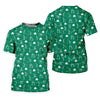 Maxcorners Stick Figure Golf Pose St Patrick's Day Shamrock Green Golf Shirt, Polo Shirts For Men, Golf Shirts For Men