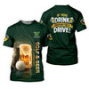 Maxcorners If You Drink Definitely Drive Golf And Beer St Patrick's Day Green Women's Golf Tops, Ladies Golf Polos