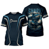 Maxcorners Shark Performance Fishing Shirts, Custom Fishing Shirts, Fishing UPF Shirts, Men's Fishing Shirt