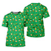 Maxcorners St Patrick's Day Pot Of Gold Leprechaun Hats Irish Flag Women's Golf Tops, Ladies Golf Shirts