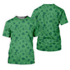 Maxcorners Leprechaun Hat Shamrock Beer Dark Green Seamless Pattern St. Patrick’s Day Golf Shirt, Women's Golf Tops