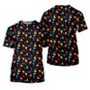 Maxcorners Guitar Pattern Hawaiian Golf Shirt, Music Lover Women's Golf Tops, Ladies Golf Shirts LM1507