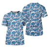 Maxcorners Blue Ocean Wave Pattern Golf Shirt, Women’s Golf Tops, Golf Shirts For Women, Printed Golf Shirt LM1507