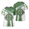 Maxcorners St Patrick's Day Celtic Knotwork Pattern Shamrock Golf Shirt, Women's Golf Tops, Ladies Golf Polos