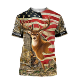 Max Corner Deer Hunting America Flag 3D All Over Printed Shirts Gift For Hunter