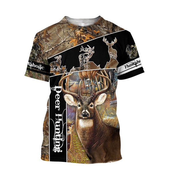 Max Corner Huntaholic Deer Hunting 3D All Over Printed Shirts Gift For Hunter