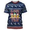 Maxcorners Funny Christmas Beer Pattern Polos, Festive Xmas Drinking Shirt, Holiday Polos Golf Gift For Men