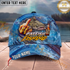 Maxcorners Fishing Funny Beer Lover Personalized Name 3D Cap (12 Fish Species)
