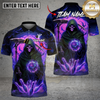 Maxcorners Bowling Grim Reaper Mystic Bowling Ball Multicolor Options Personalized Name, Team Name 3D Shirt (4 Colors)