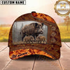 Maxcorners Hunting Whitetail Orange Camo Personalized Name Unisex 3D Cap