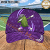 Maxcorners Pickleball Cap Dabbing Pickle Character Orange Sport Design Personalized Name 3D Cap