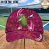 Maxcorners Pickleball Cap Dabbing Pickle Character Orange Sport Design Personalized Name 3D Cap