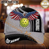 Maxcorners Pickleball Cap American Eagle Flag Wings Design Personalized Name 3D Cap