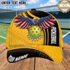 Maxcorners Pickleball Cap American Eagle Flag Wings Design Personalized Name 3D Cap