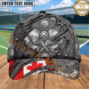 Maxcorners Pickleball Cap Metallic Paddles Ripped National Flag Design Multi Options Personalized Name 3D Cap