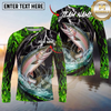 Maxcorners Fishing Neon Green Flame Thunder Multicolor Options Personalized Name, Team Name 3D (12 Fish Species)