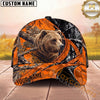 Maxcorners Hunting Orange Camo Graphic Multi Options Personalized Name 3D Cap