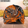 Maxcorners Hunting Orange Camo Graphic Multi Options Personalized Name 3D Cap