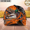 Maxcorners Hunting Orange Camo Graphic Multi Options Personalized Name 3D Cap